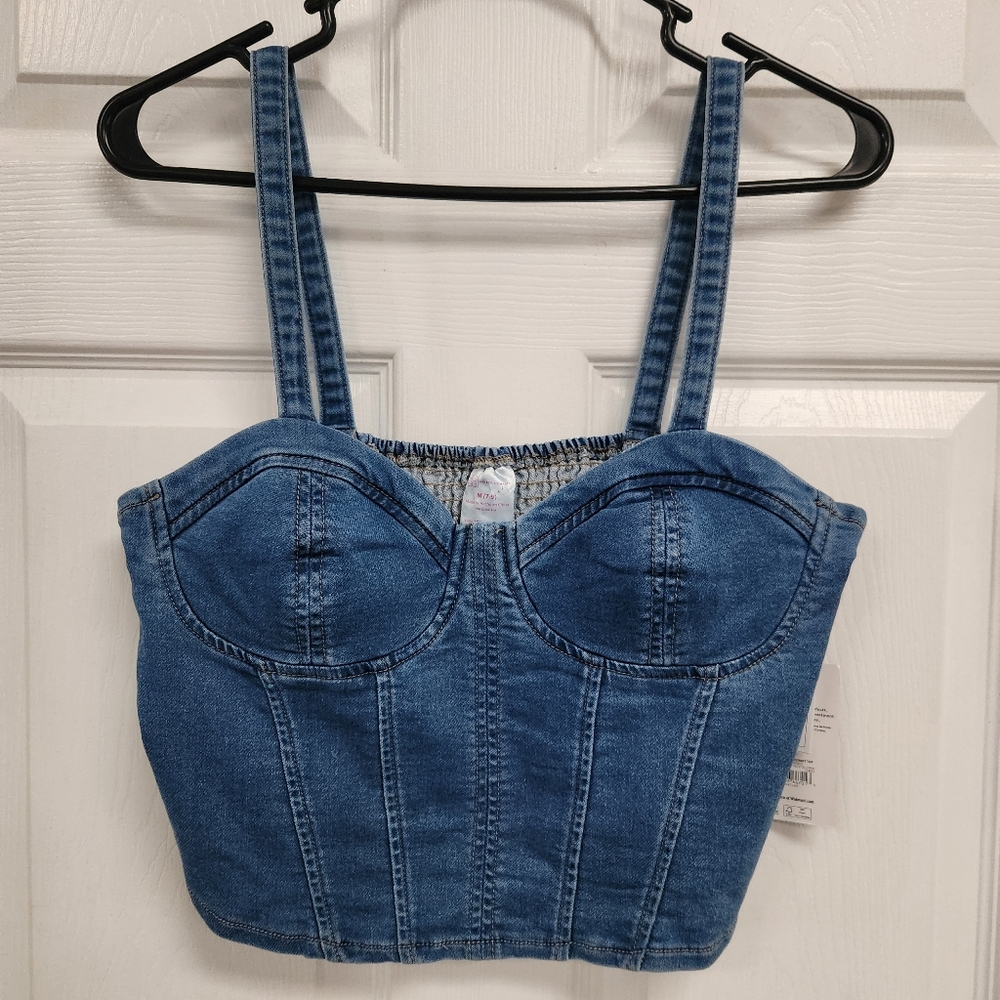 No Boundaries Denim Blue Corset - Picture 2 of 11